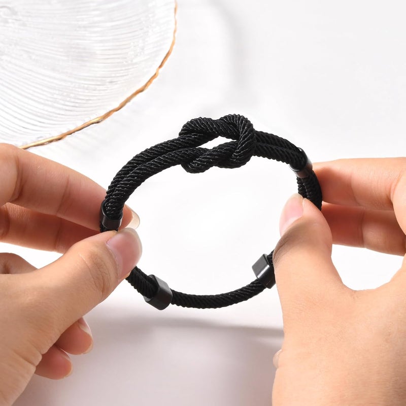TempBeau Store Love Knot Bracelet Gift for Men - Braided Cord Rope Bracelets for Men,String Bracelet with Infinity Knot Anniversary Birthday Gifts - Image 5